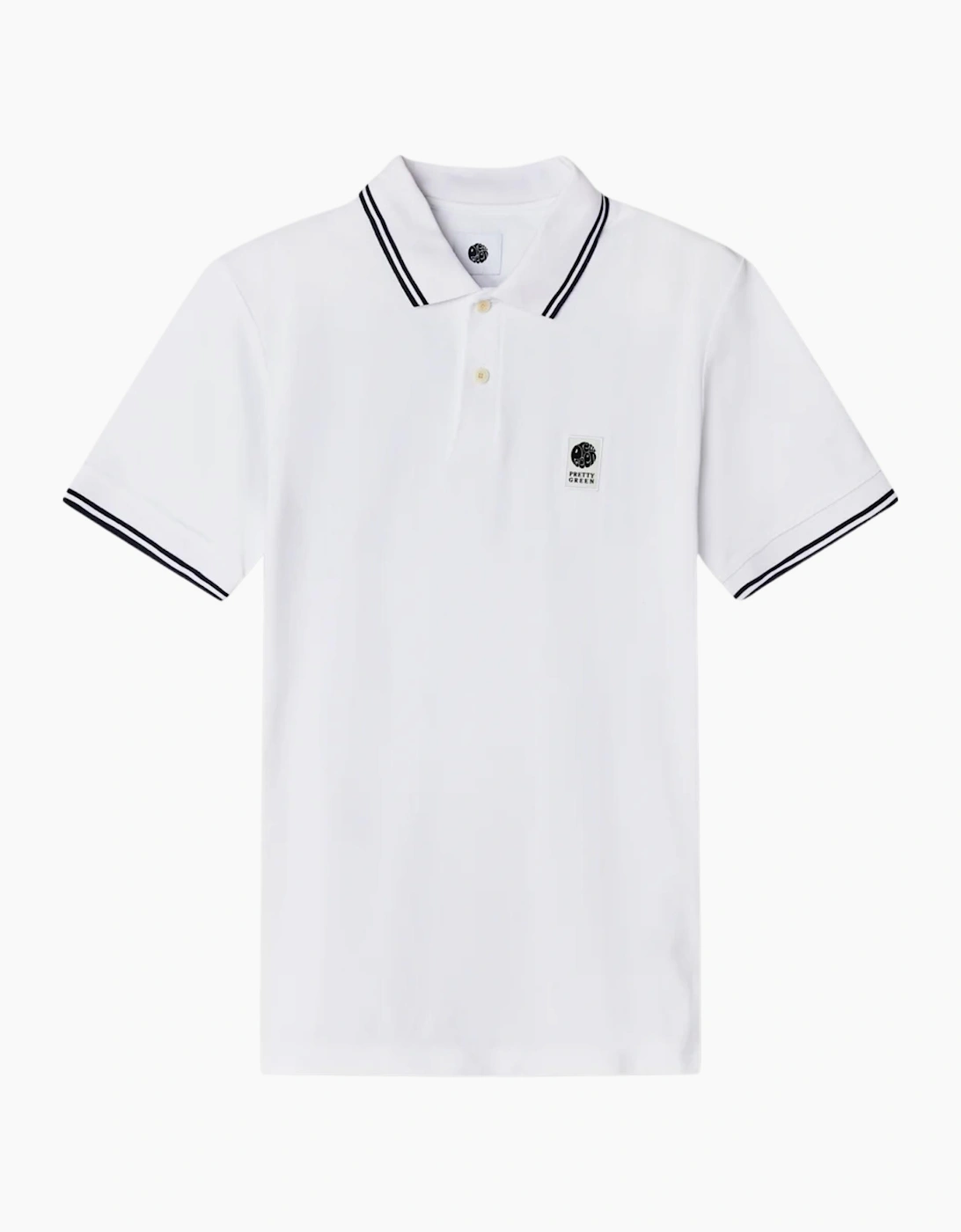 Pretty Green Rayner SS White Polo