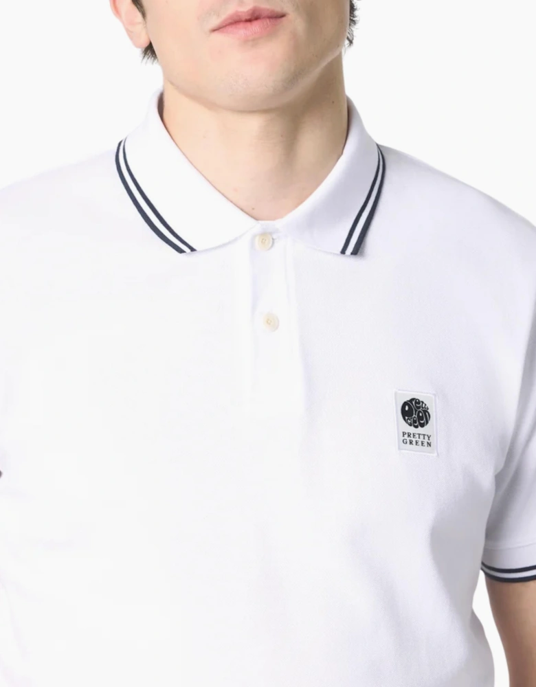 Pretty Green Rayner SS White Polo