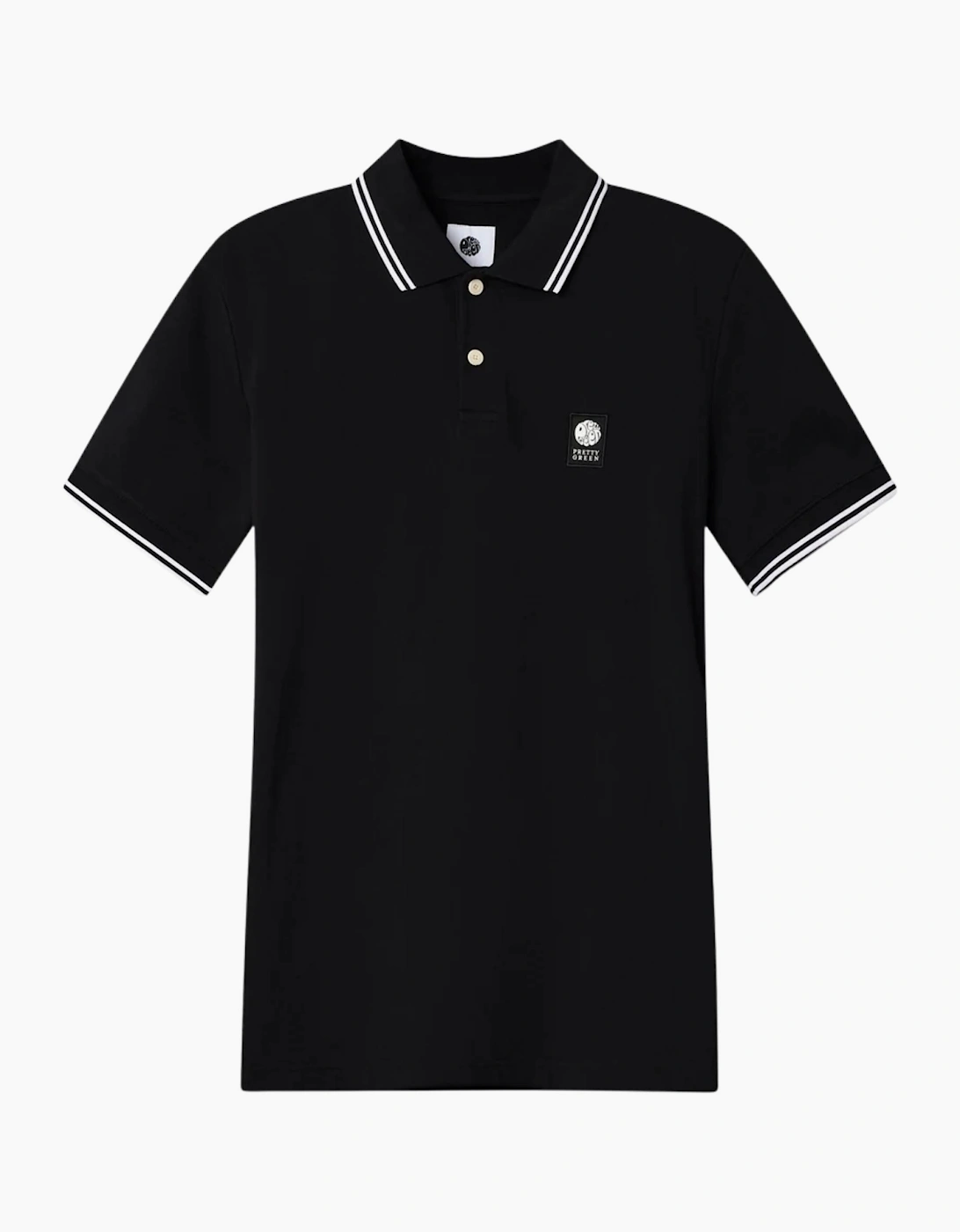 Pretty Green Rayner SS Black Polo