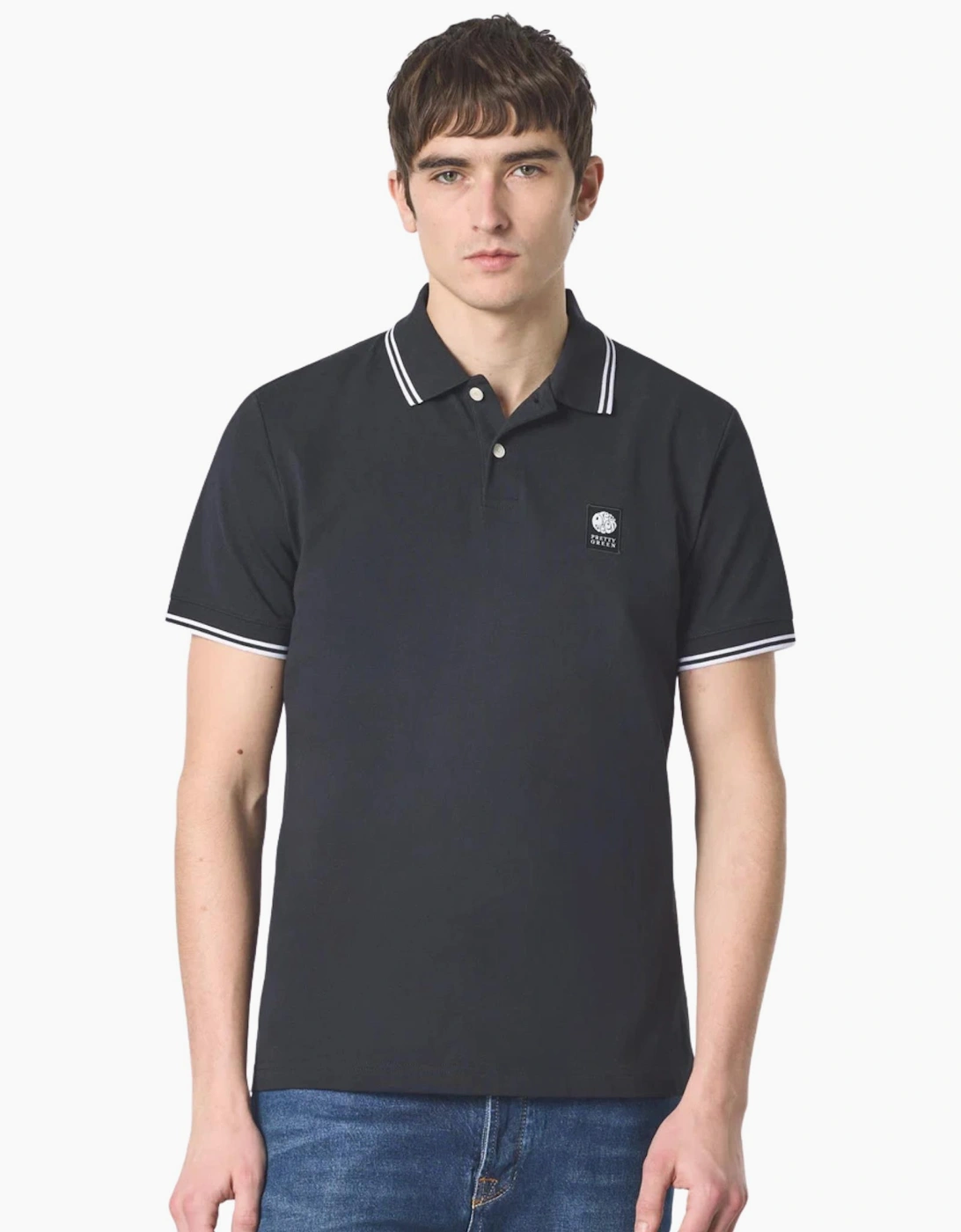 Pretty Green Rayner SS Black Polo