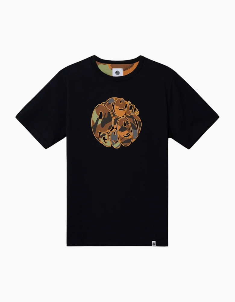 Pretty Green Rave Camo Logo Black T-Shirt