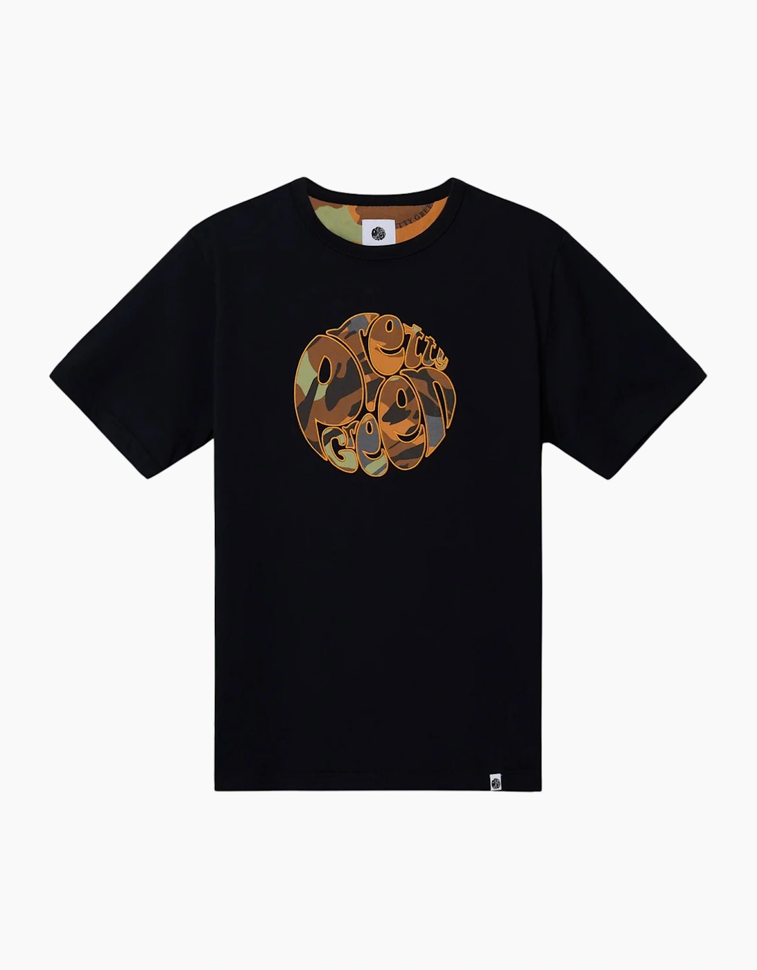 Pretty Green Rave Camo Logo Black T-Shirt