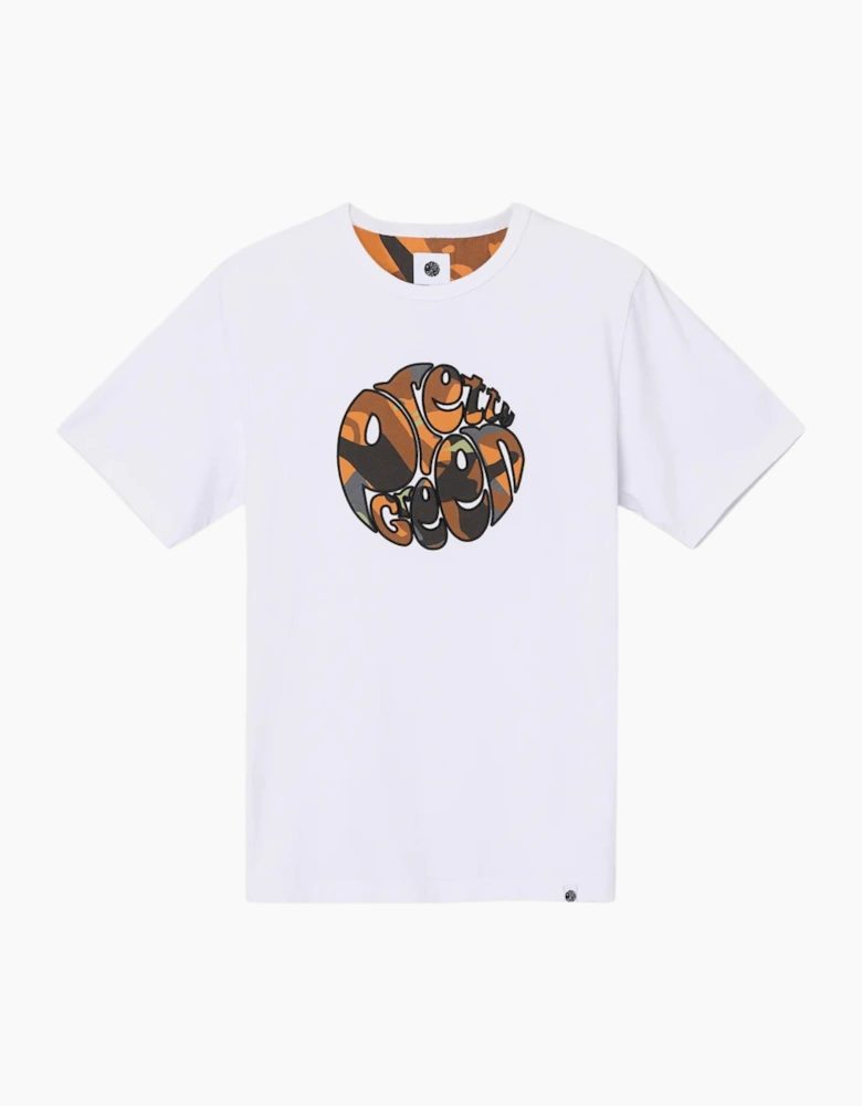 Pretty Green Rave Camo Logo White T-Shirt