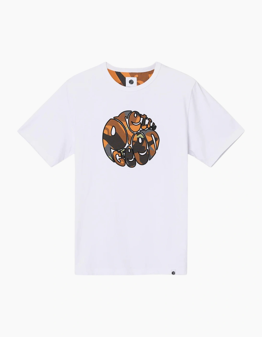 Pretty Green Rave Camo Logo White T-Shirt