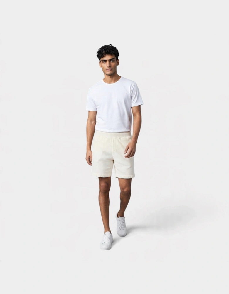 Afador Mix Texture Shorts White Sand