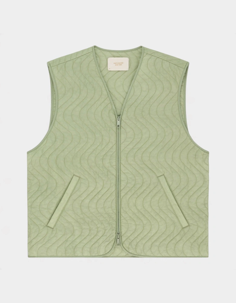 Lightweight Filled Vest Green