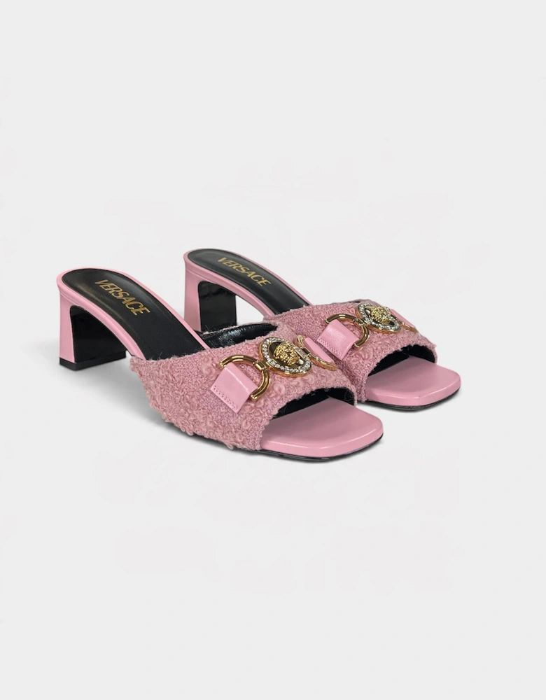 Medusa Head Tweed Mule Pink