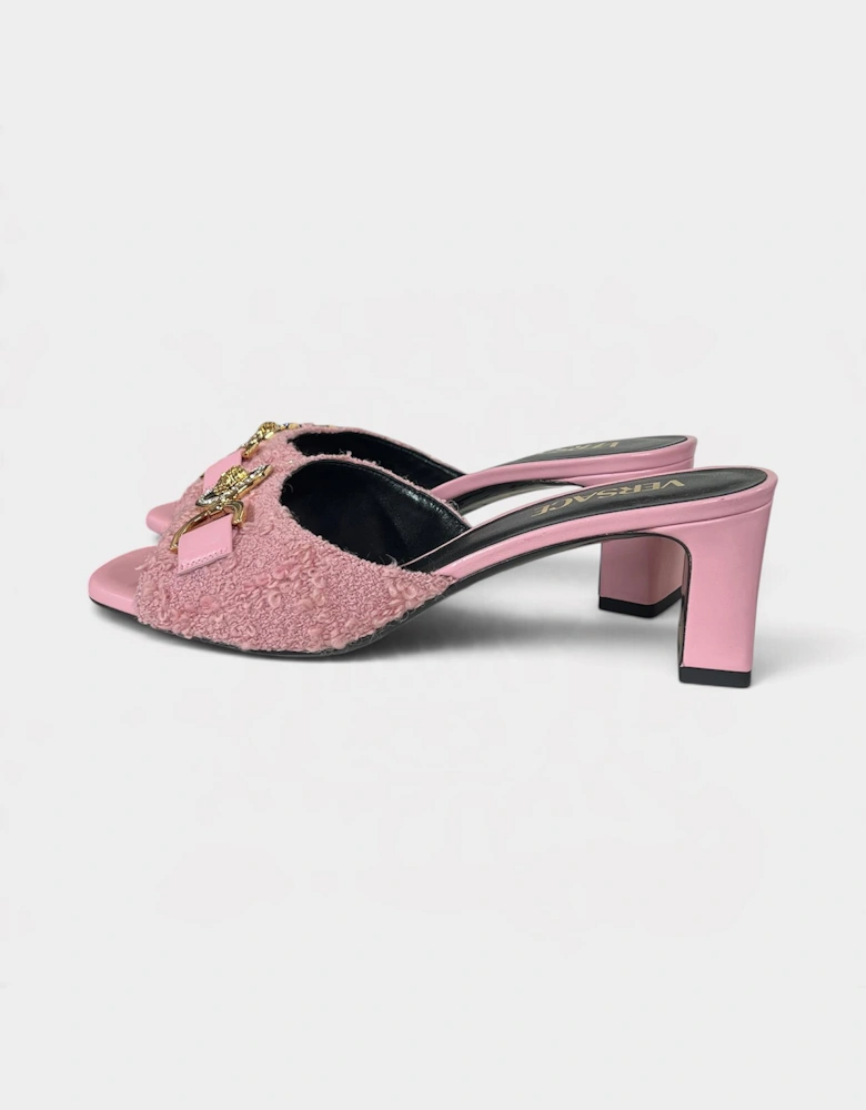 Medusa Head Tweed Mule Pink