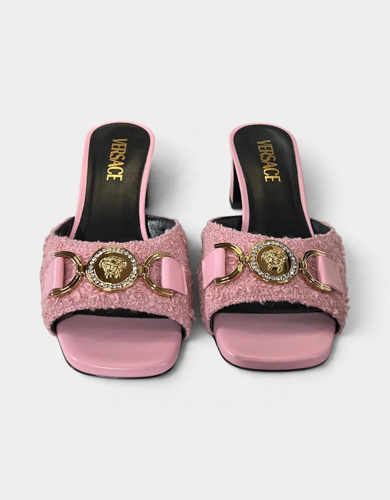 Medusa Head Tweed Mule Pink