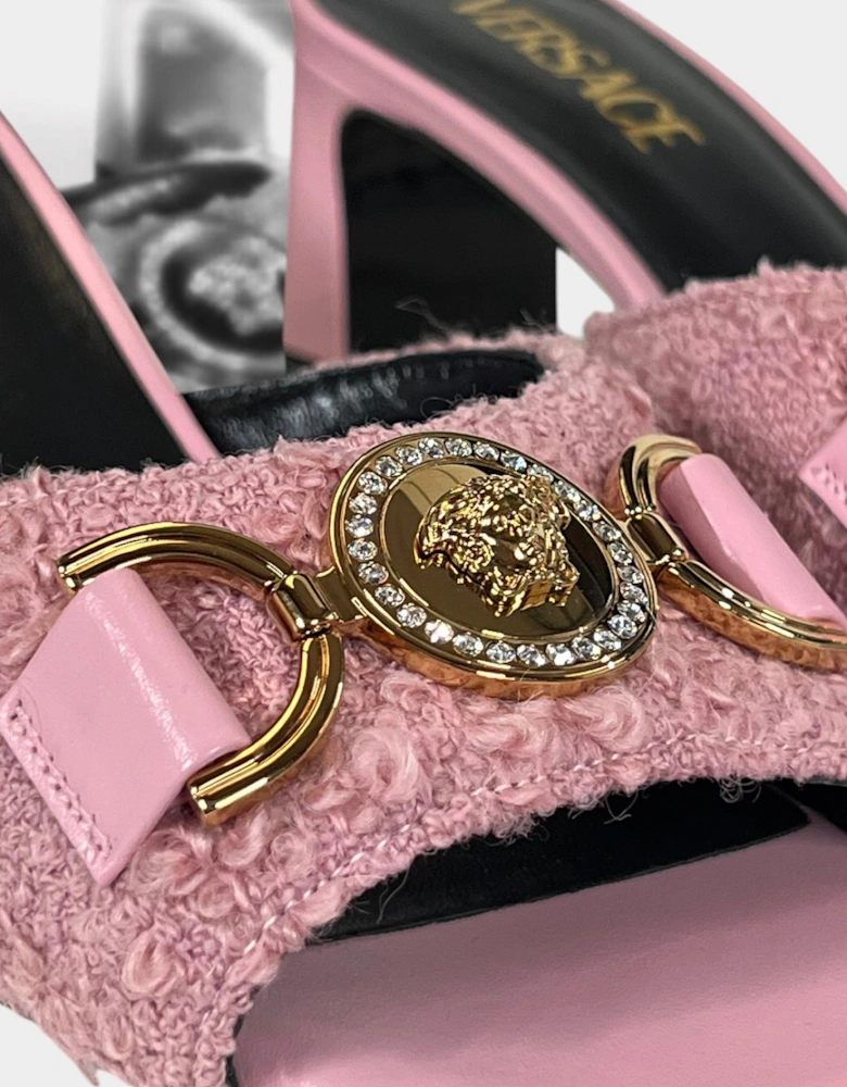 Medusa Head Tweed Mule Pink