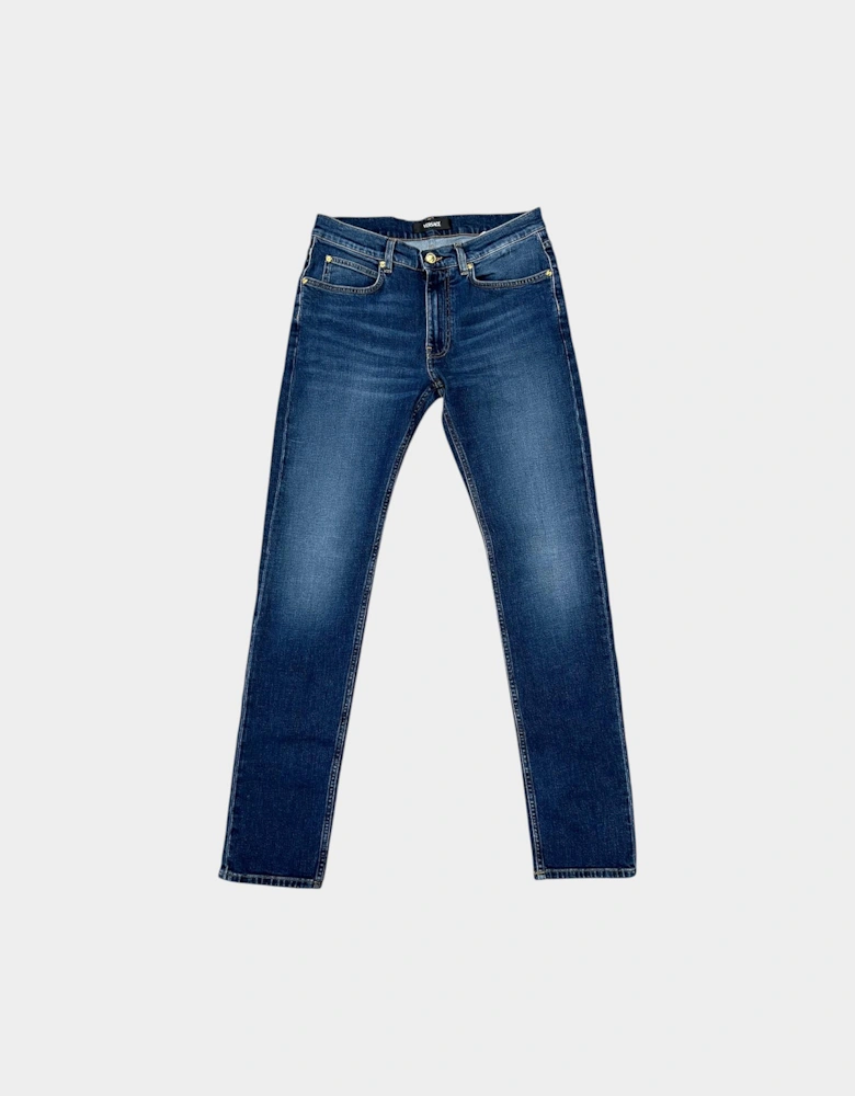 Medusa Head Denim Taylor Jeans Blue
