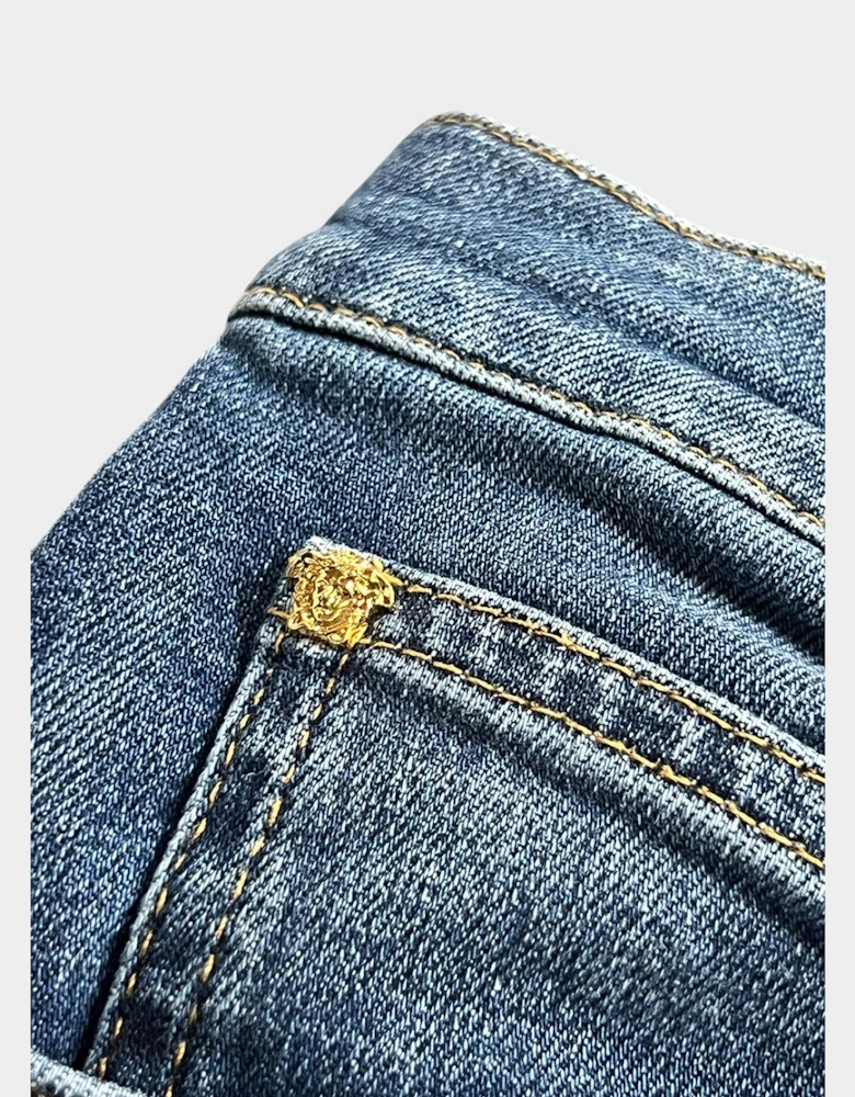 Medusa Head Denim Taylor Jeans Blue
