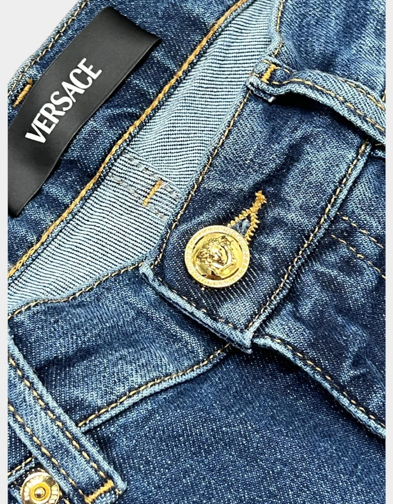 Medusa Head Denim Taylor Jeans Blue