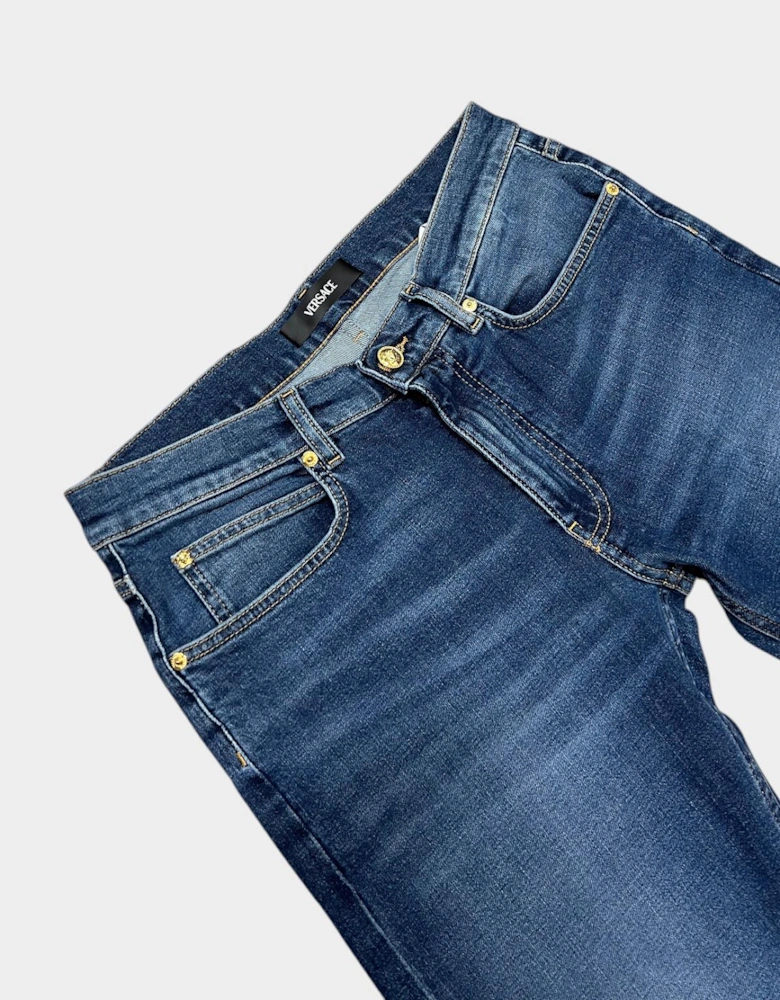 Medusa Head Denim Taylor Jeans Blue