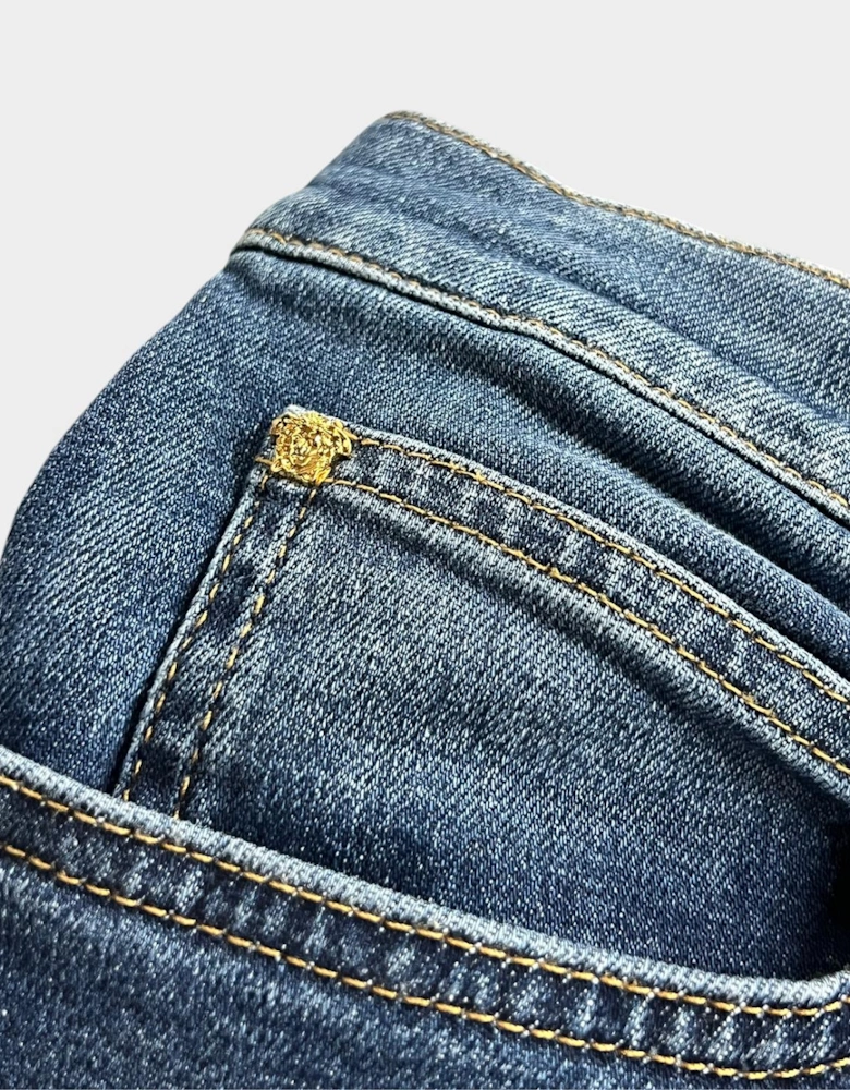 Medusa Head Denim Taylor Jeans Blue