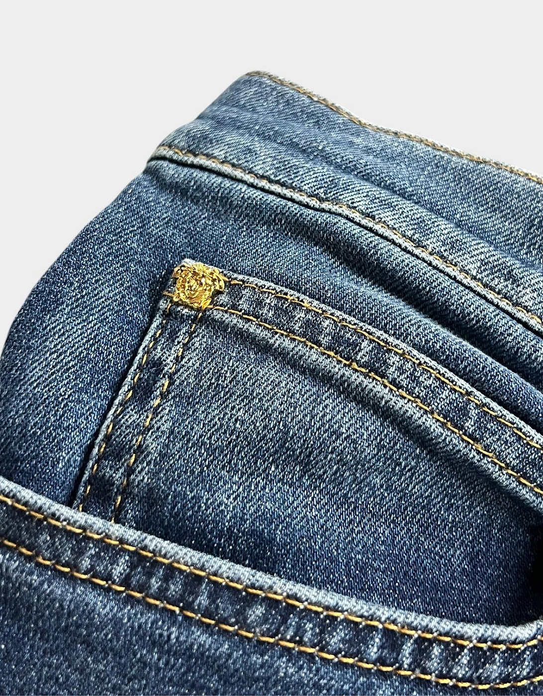 Medusa Head Denim Taylor Jeans Blue