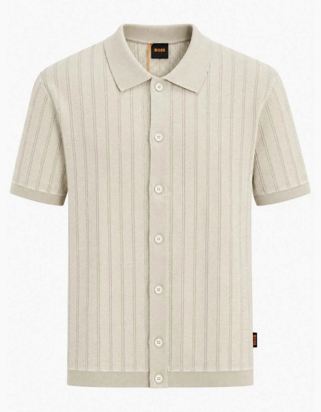 Hugo Boss Men's Beige Kodd Knitted Polo Shirt