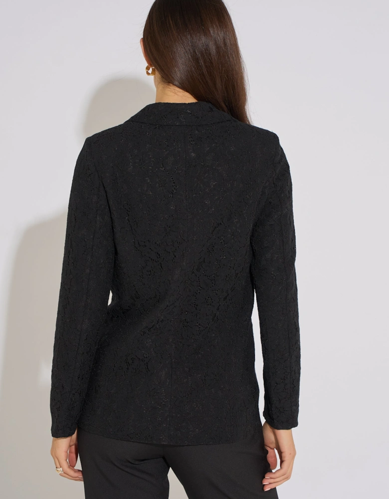 Black Lace Bonded Blazer