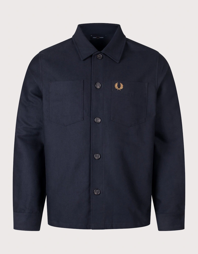 Regular Fit Brushed Twill Overshirt