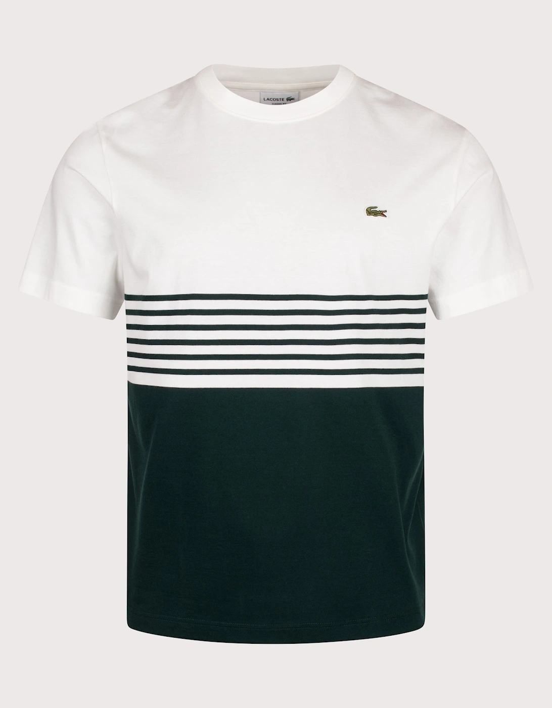 Regular Fit Striped Colour Block T-Shirt