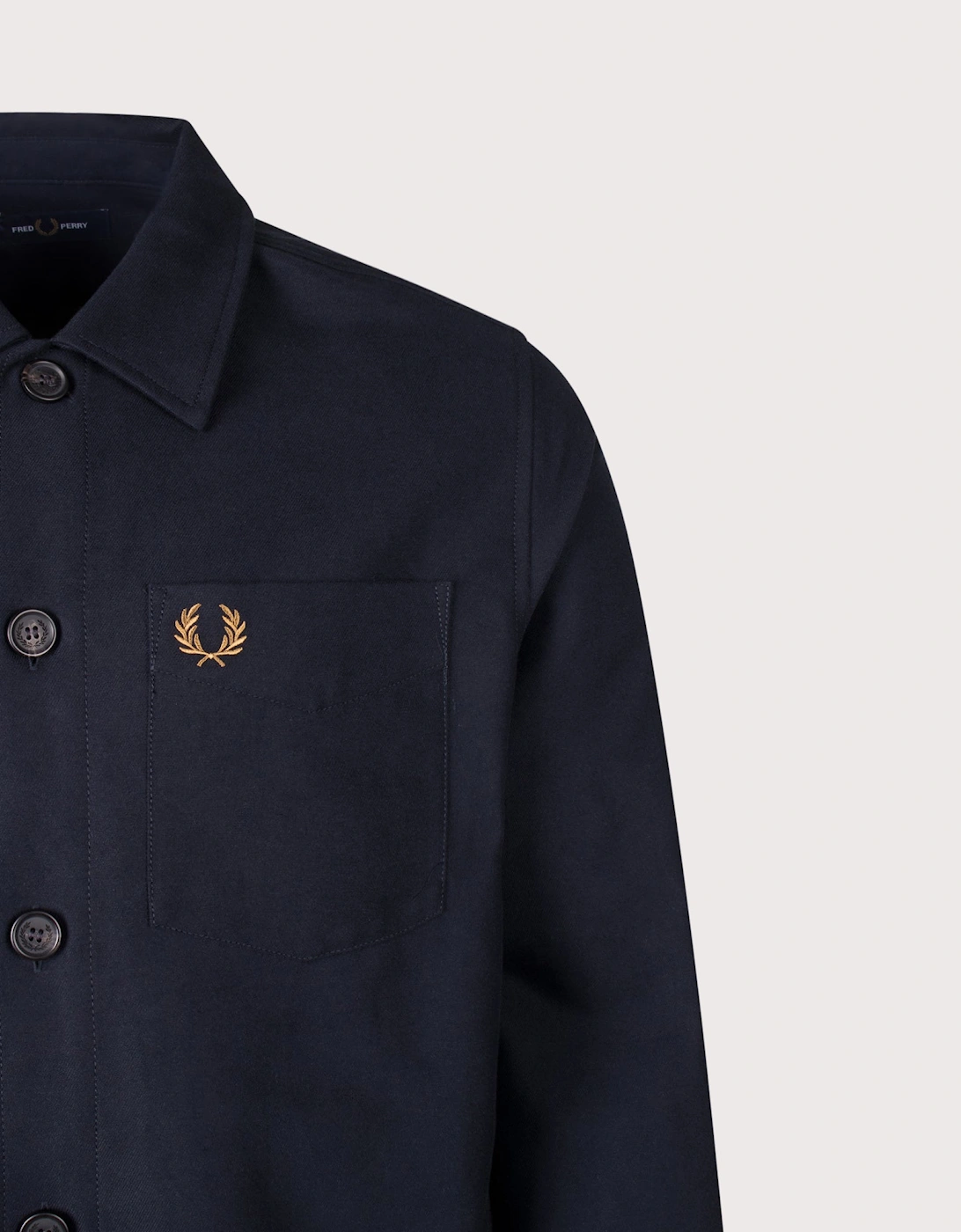 Regular Fit Brushed Twill Overshirt