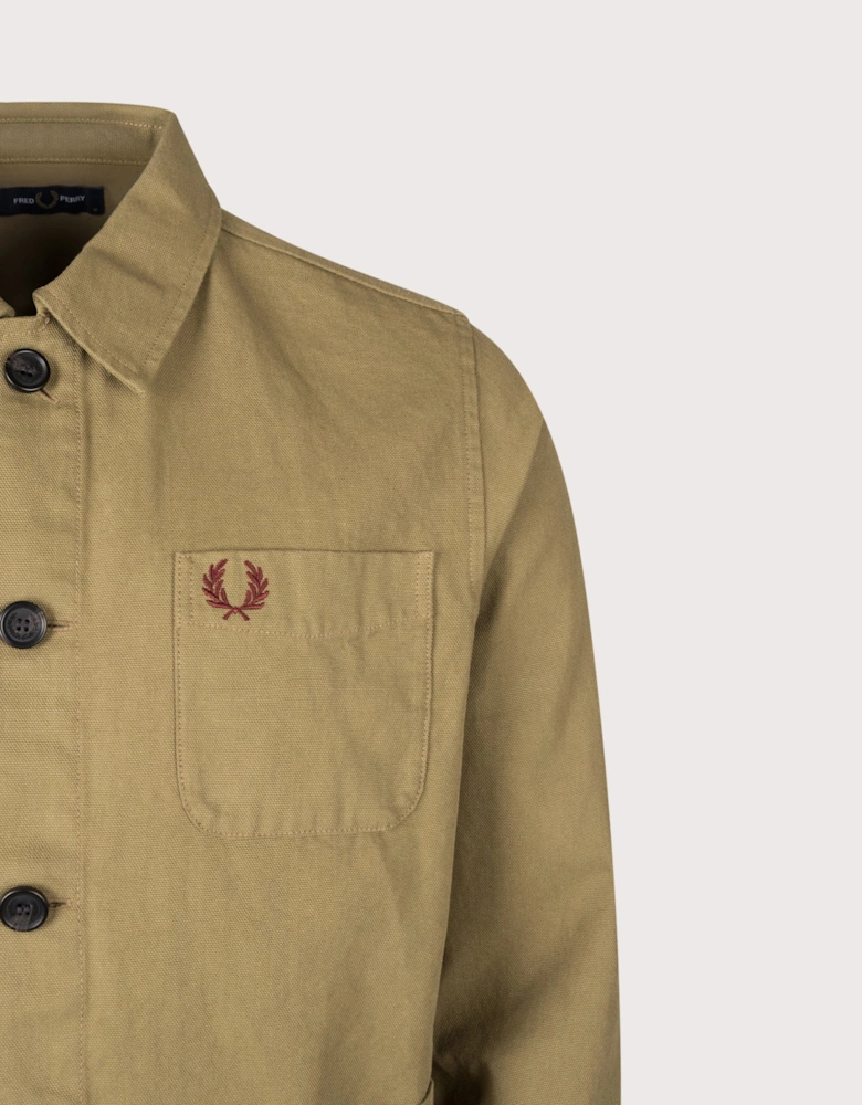 Regular Fit Canvas Overshirt