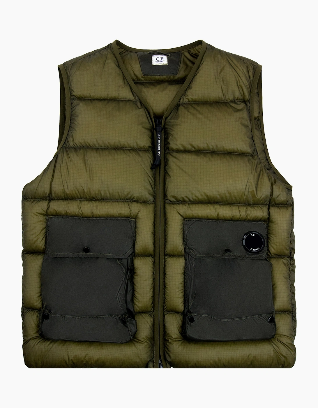 CP Company DD Shell Down Lens Vest BUTTERNUT 653