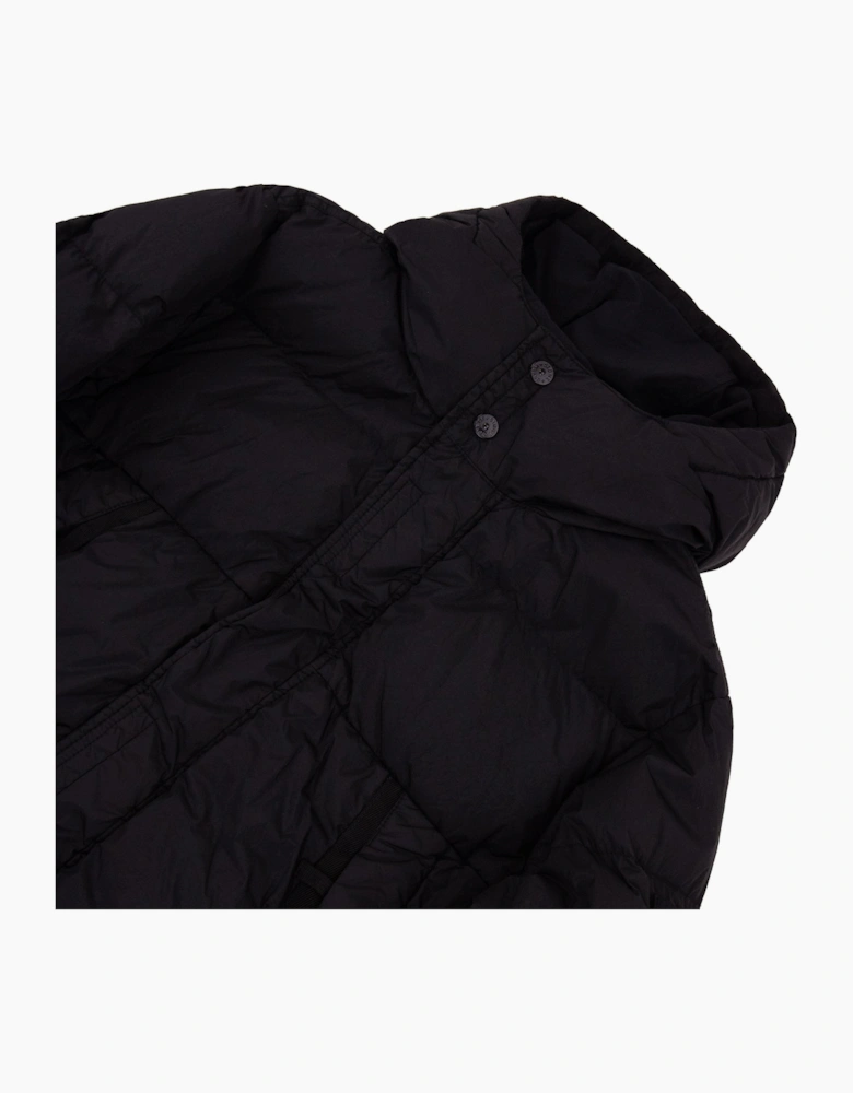 Stone Island Junior 40123 Crinkle Reps Recycled Nylon Down Parka BLACK V0029