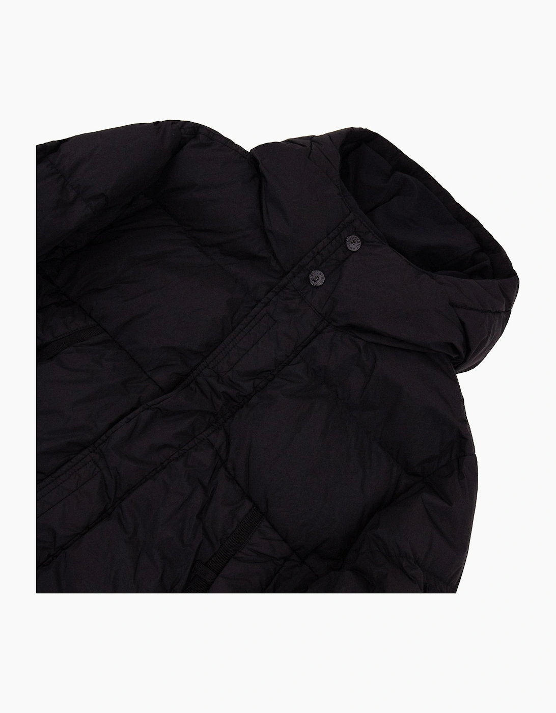 Stone Island Junior 40123 Crinkle Reps Recycled Nylon Down Parka BLACK V0029