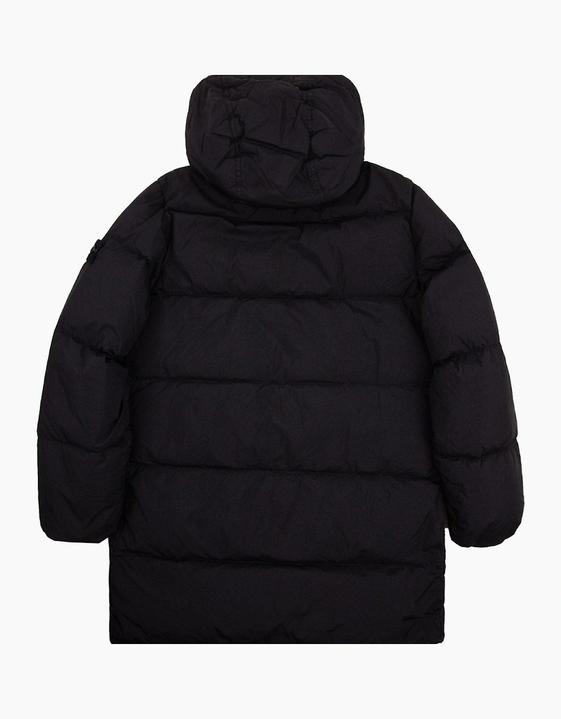 Stone Island Junior 40123 Crinkle Reps Recycled Nylon Down Parka BLACK V0029
