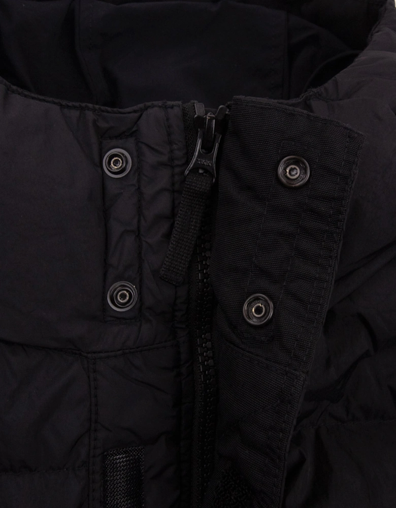 Stone Island Junior 40123 Crinkle Reps Recycled Nylon Down Parka BLACK V0029