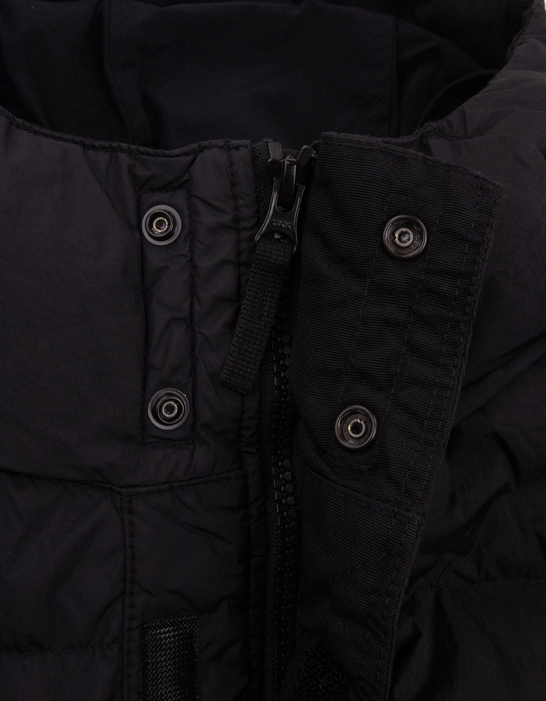 Stone Island Junior 40123 Crinkle Reps Recycled Nylon Down Parka BLACK V0029