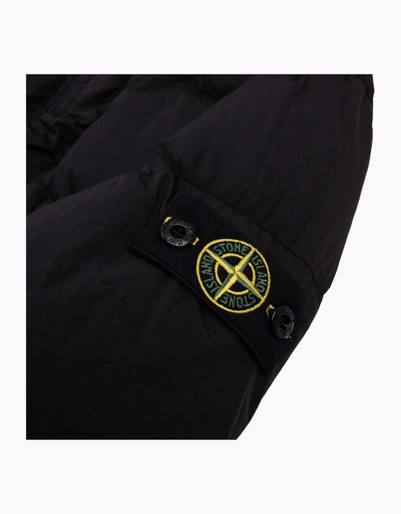 Stone Island Junior 40123 Crinkle Reps Recycled Nylon Down Parka BLACK V0029