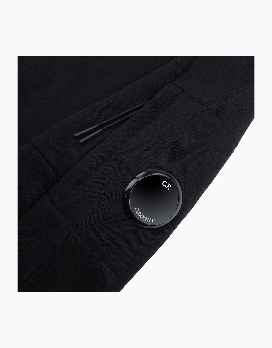 Cp Company Diagonal Raised Fleece Half Zip Lens Sweatshirt Black 999