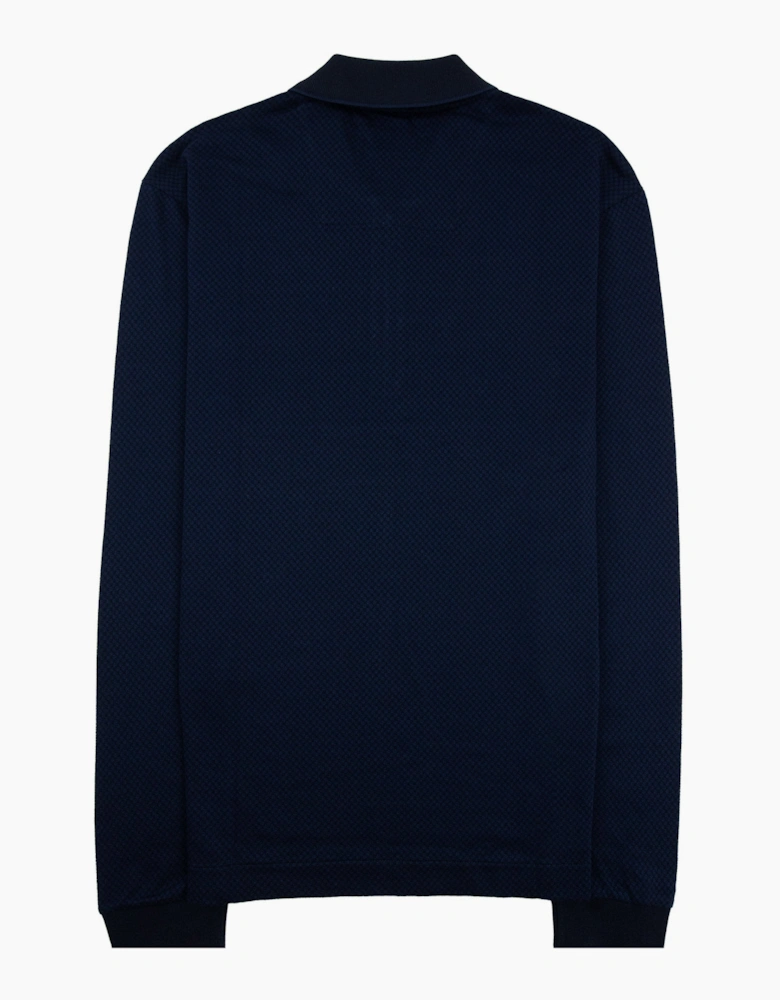 Hugo Boss H-Peduzzi Long Sleeve Zip Polo Navy 404