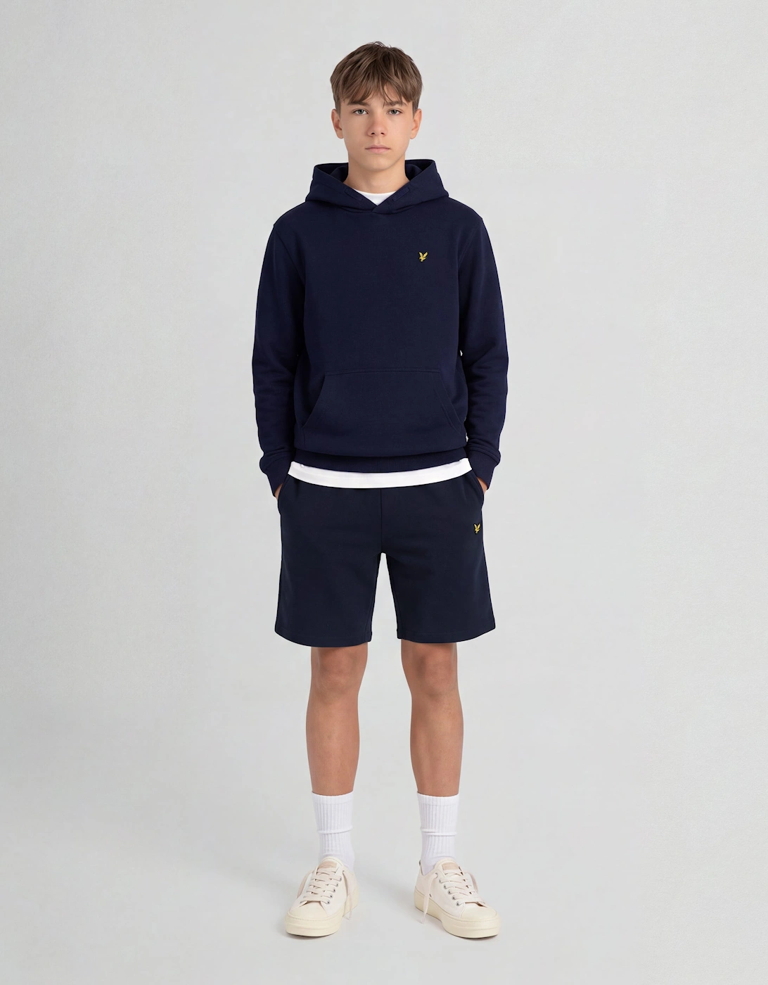Lyle and Scott Sweat Shorts In Navy, Size 15/16 Y - Image 2