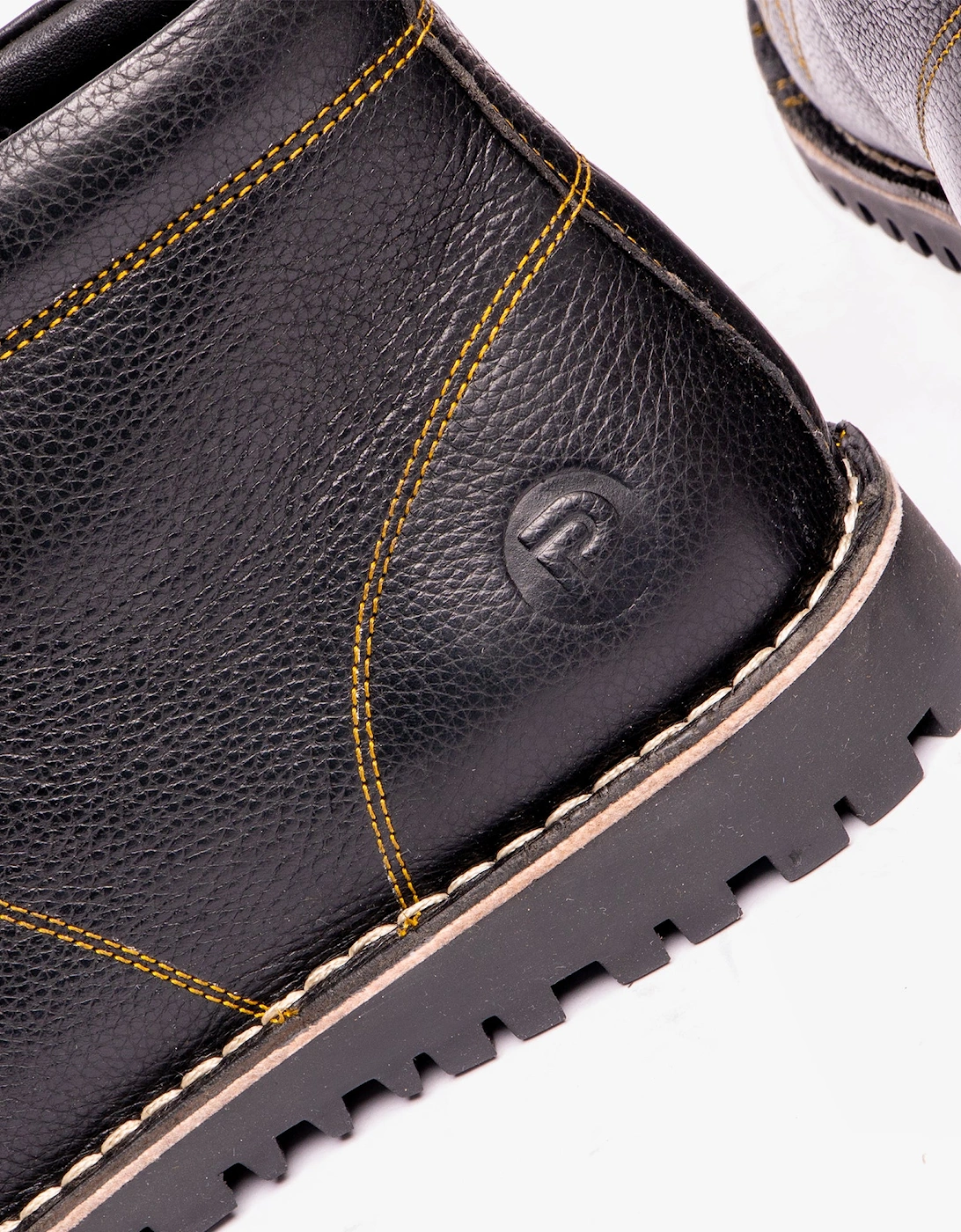 Popps 1961 MOD Mens Leather Monkey Boots Black