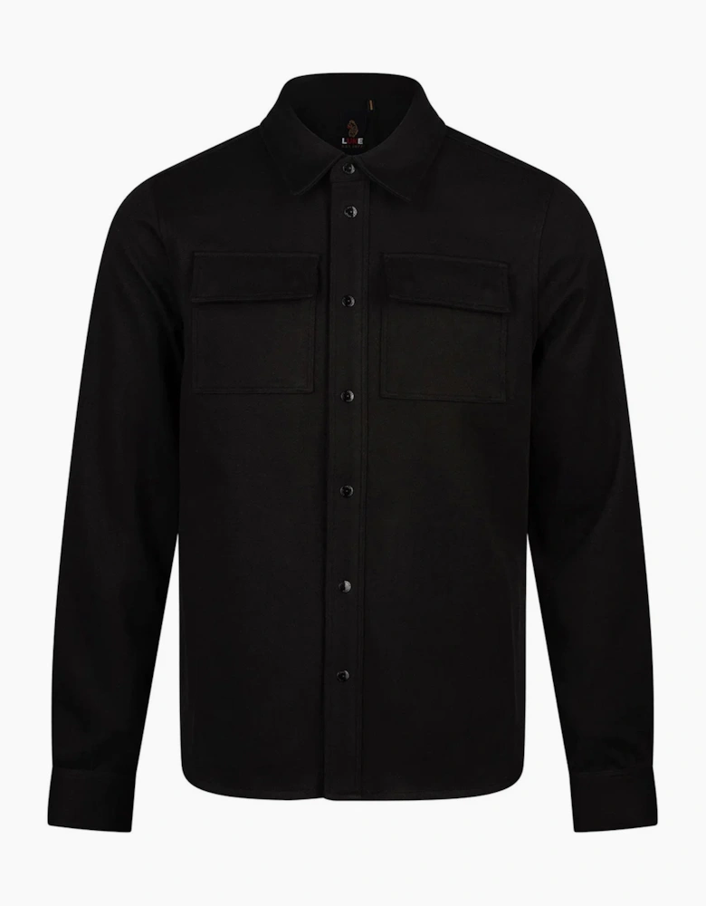 Luke 1977 Ettrick Soft Structured Overshirt BLACK