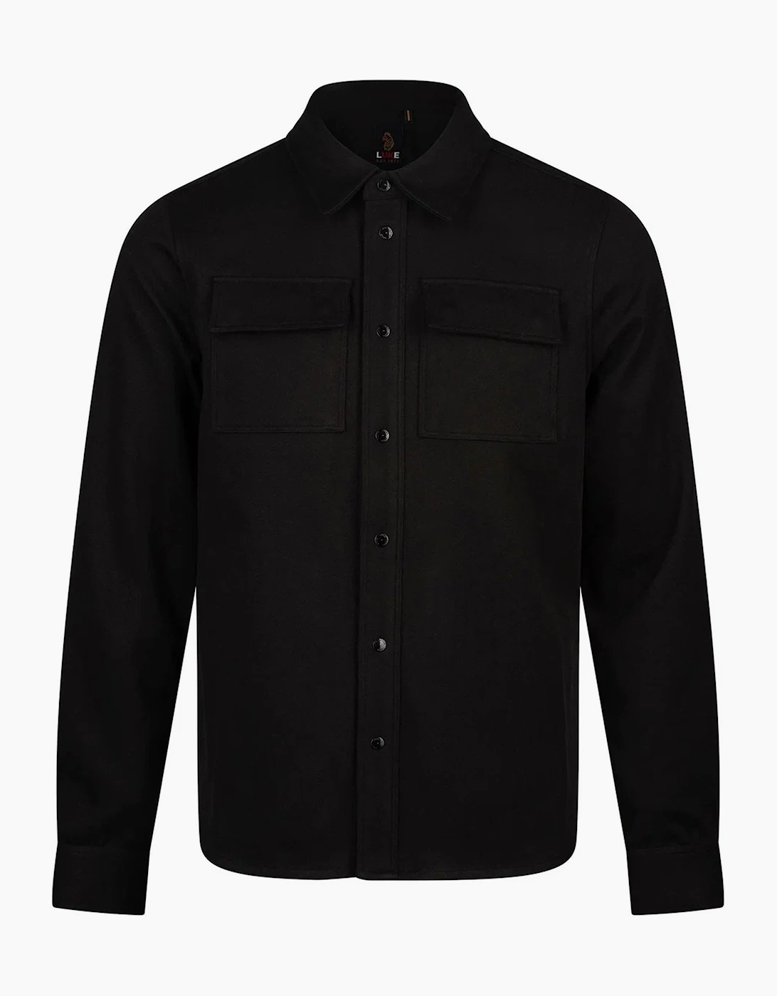 Luke 1977 Ettrick Soft Structured Overshirt BLACK