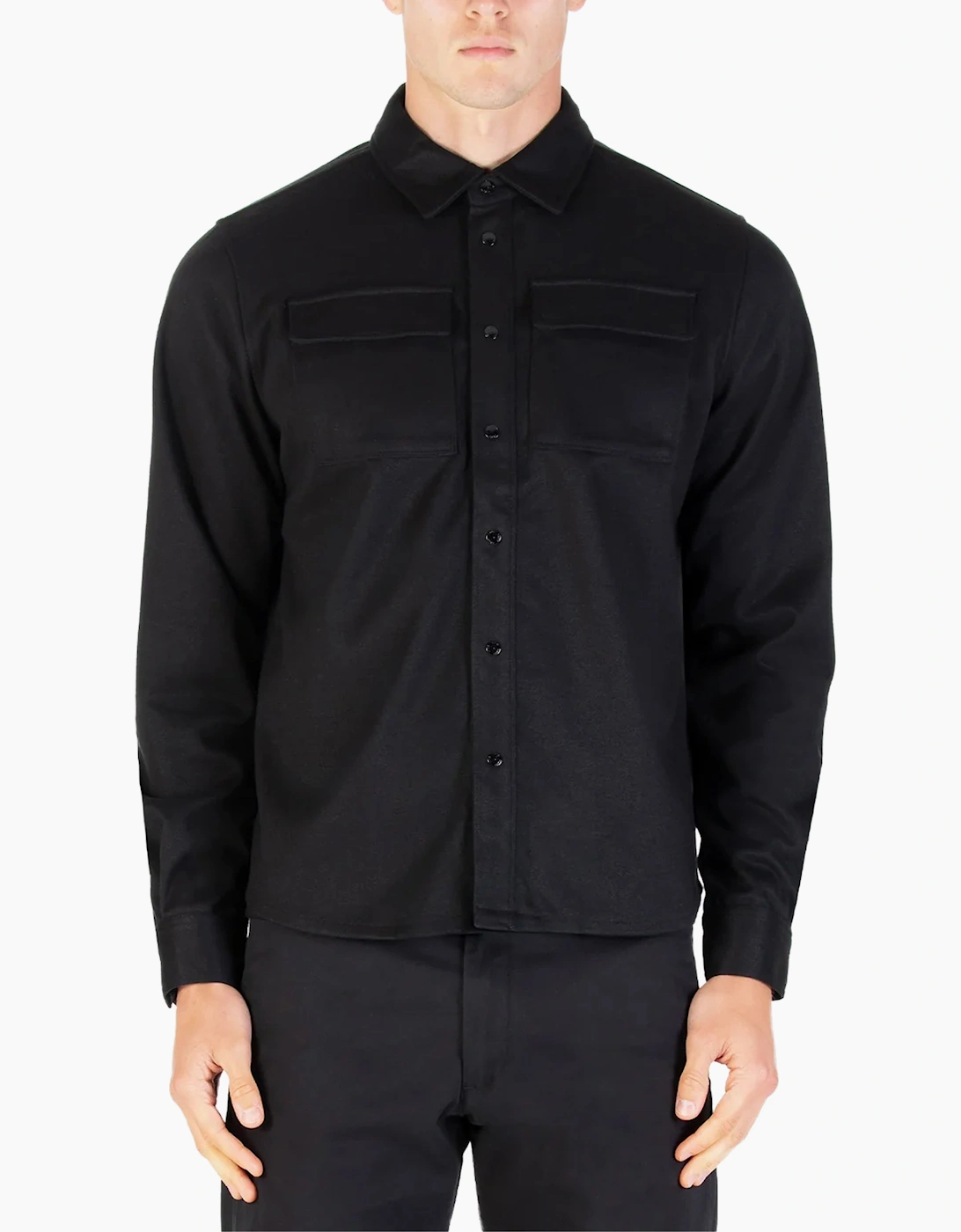 Luke 1977 Ettrick Soft Structured Overshirt BLACK