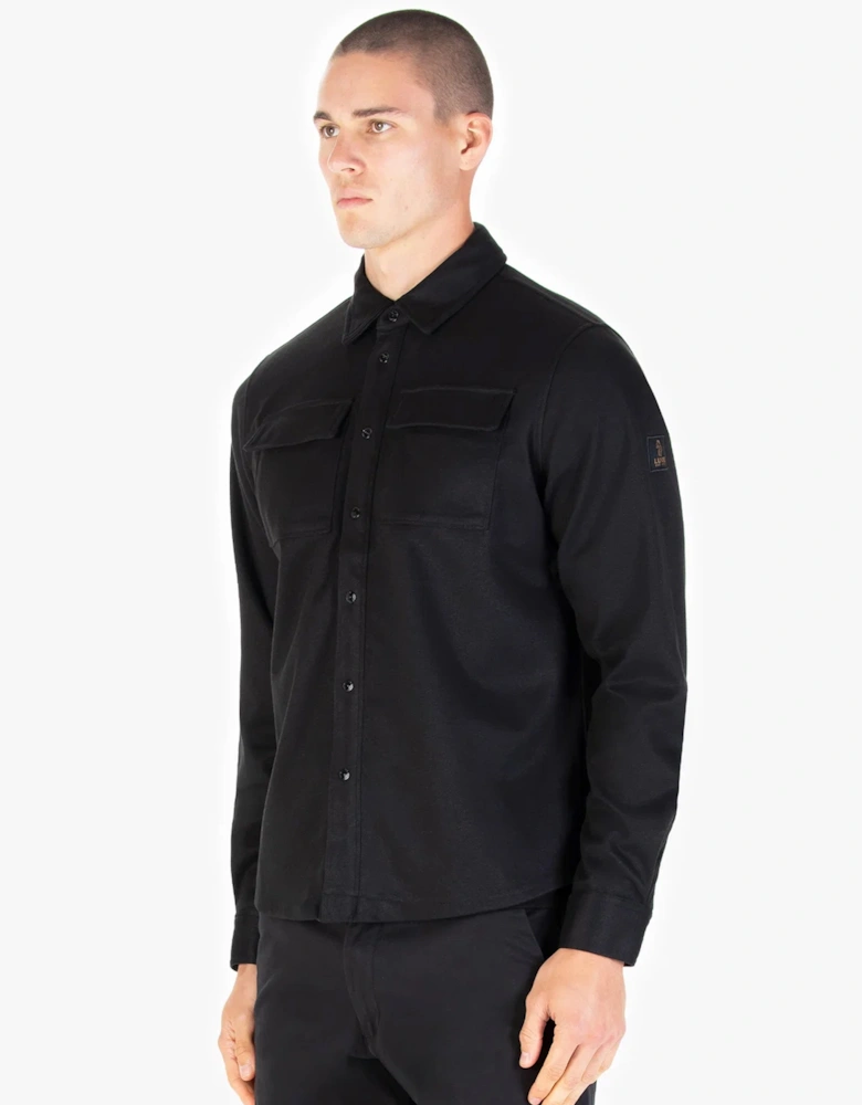 Luke 1977 Ettrick Soft Structured Overshirt BLACK
