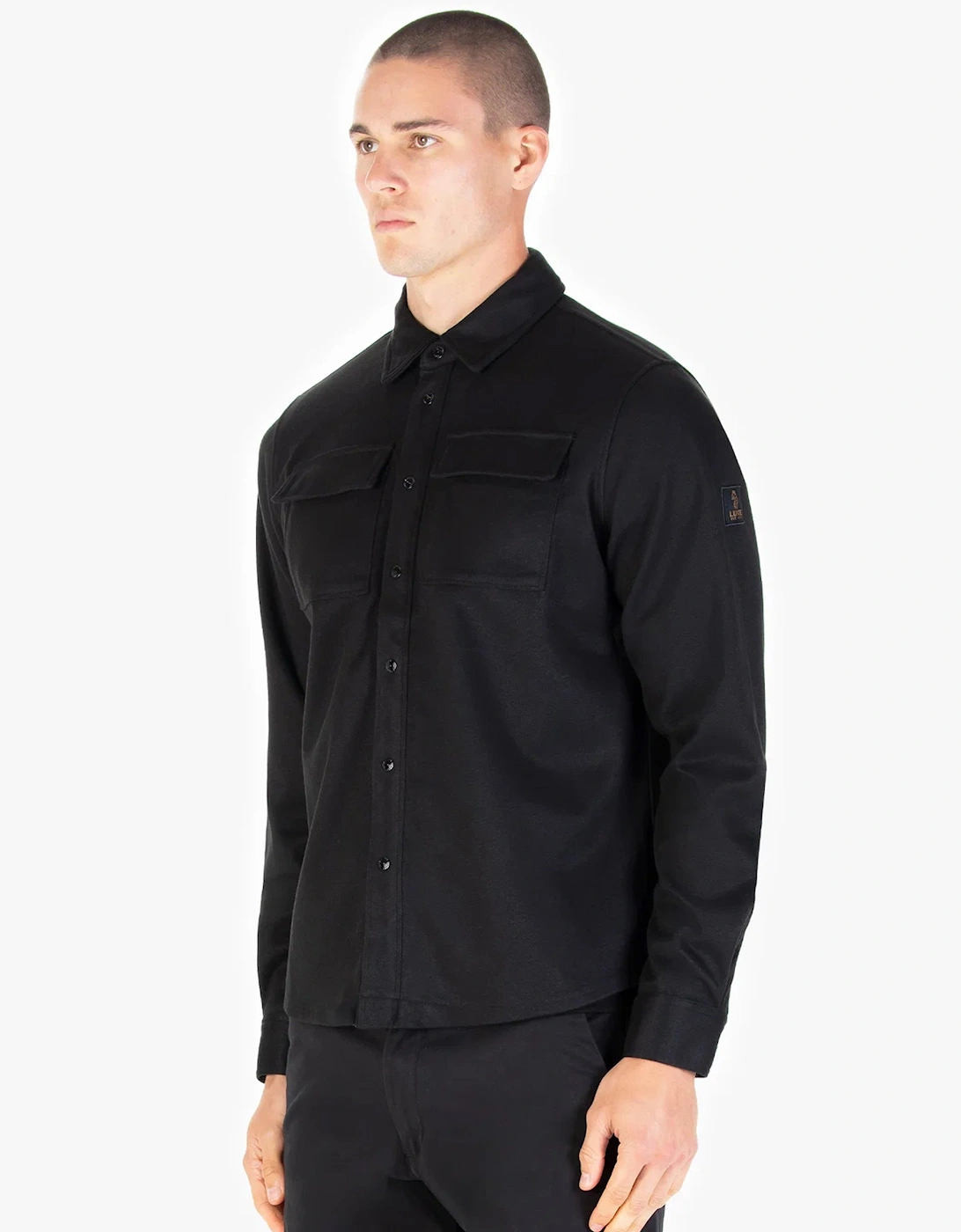 Luke 1977 Ettrick Soft Structured Overshirt BLACK