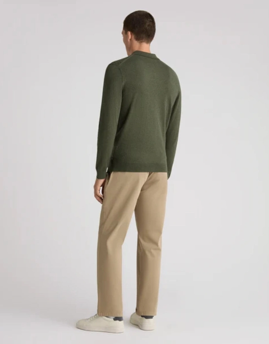 Remus Uomo Textured Knitted Polo 36 Green