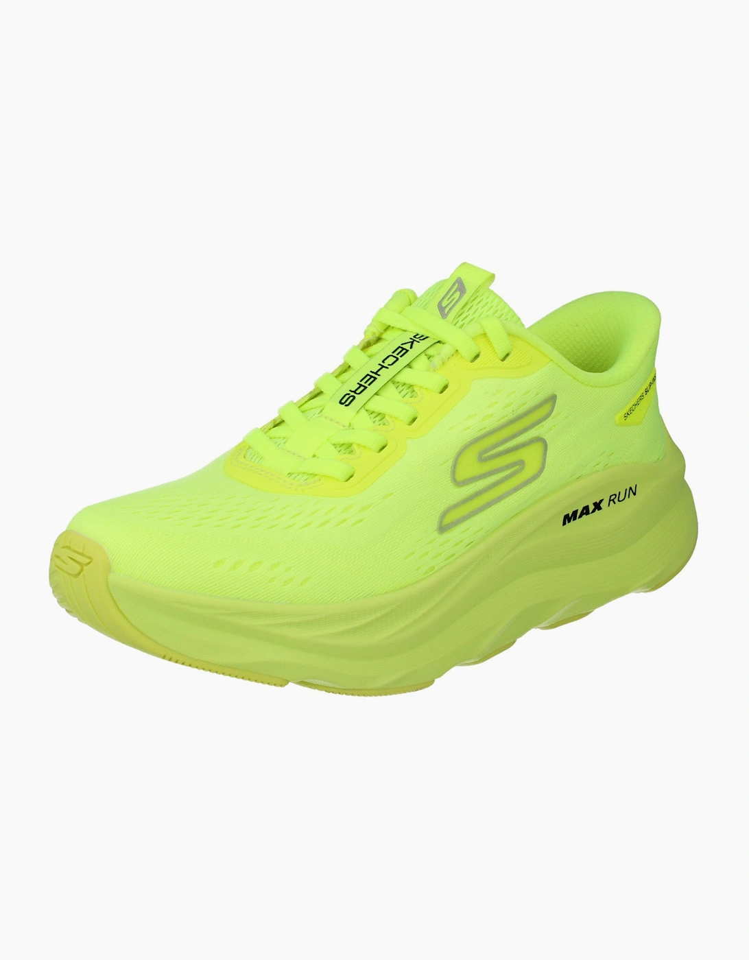 Skechers Max Run Womens Trainers 129200 Shoes  LIME
