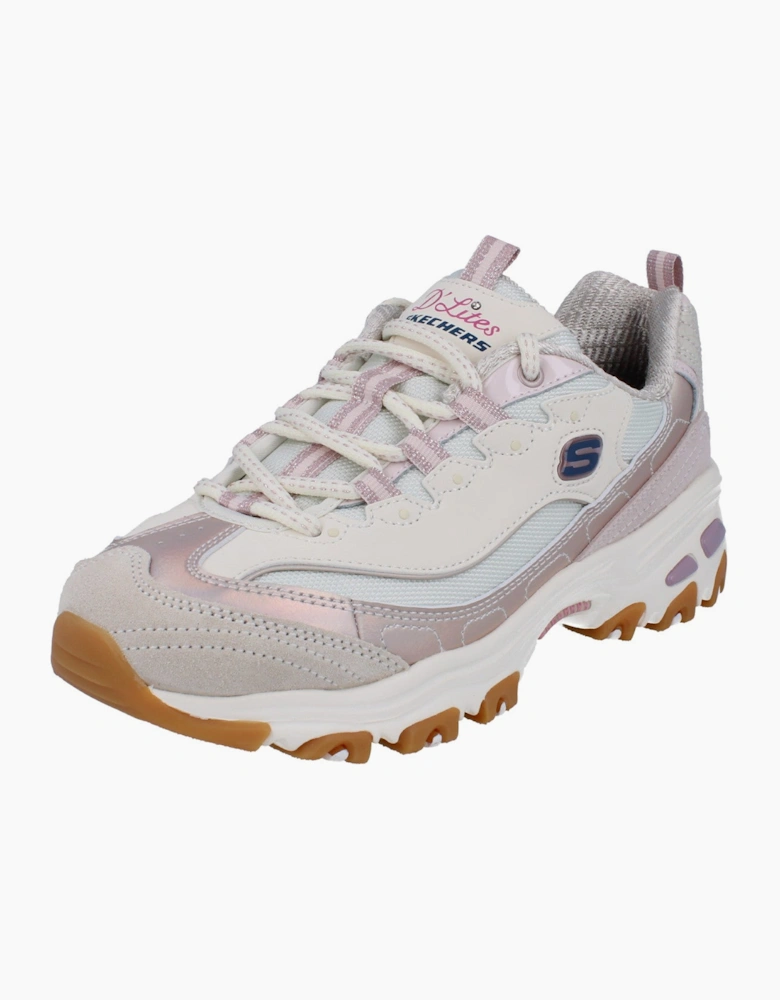 Skechers D'Lites Dazzling Shine Womens Trainers 150556 Shoes  LTPK