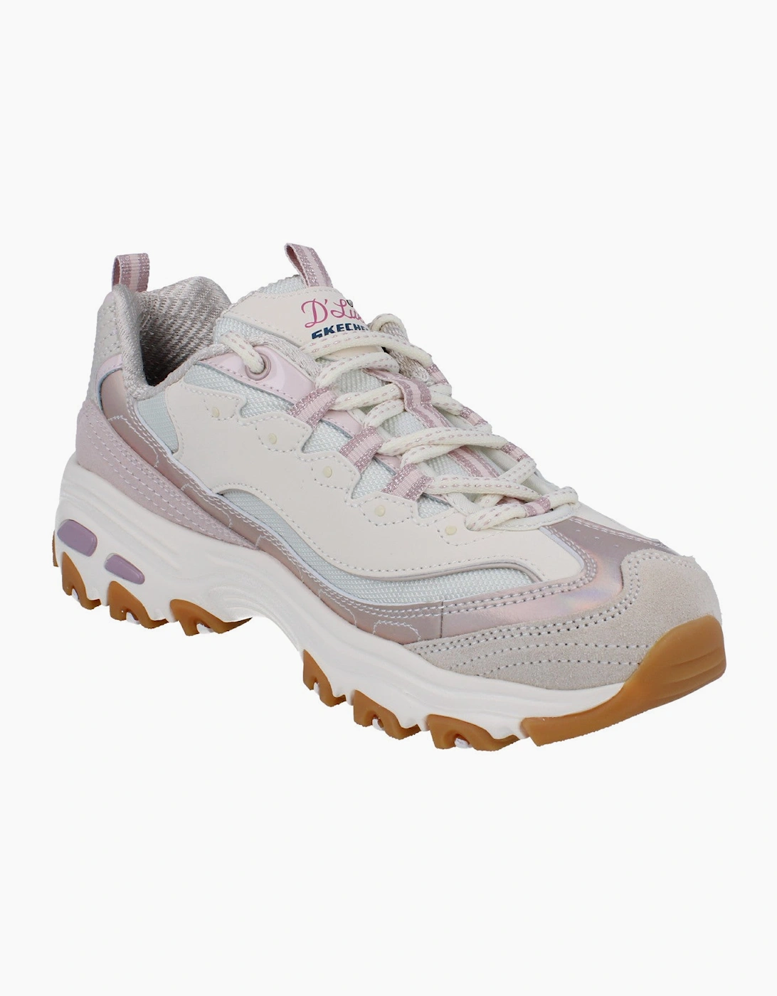 Skechers D'Lites Dazzling Shine Womens Trainers 150556 Shoes  LTPK