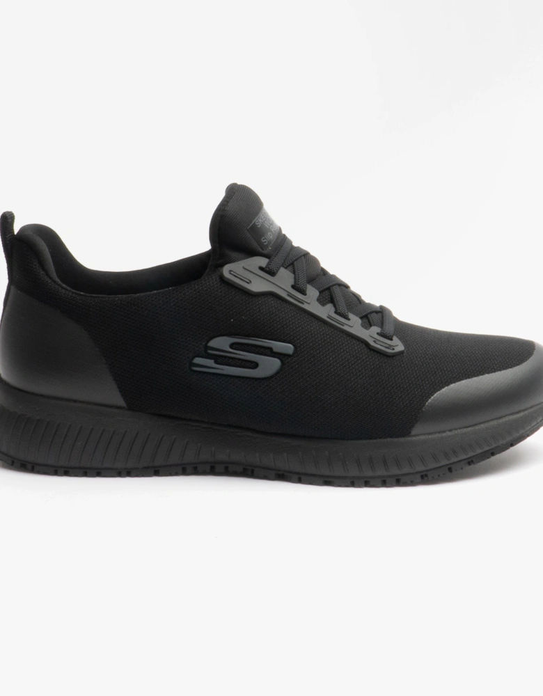 Skechers Work 77222EC Squad SR Womens Slip Resistant Work Trainers Black