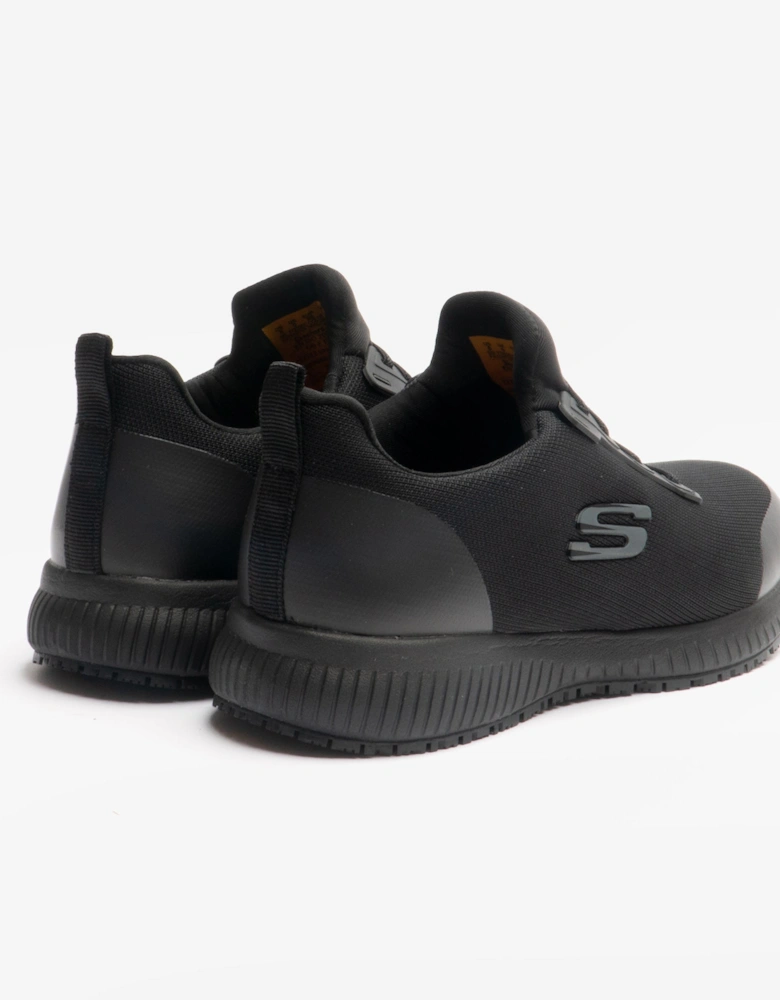 Skechers Work 77222EC Squad SR Womens Slip Resistant Work Trainers Black