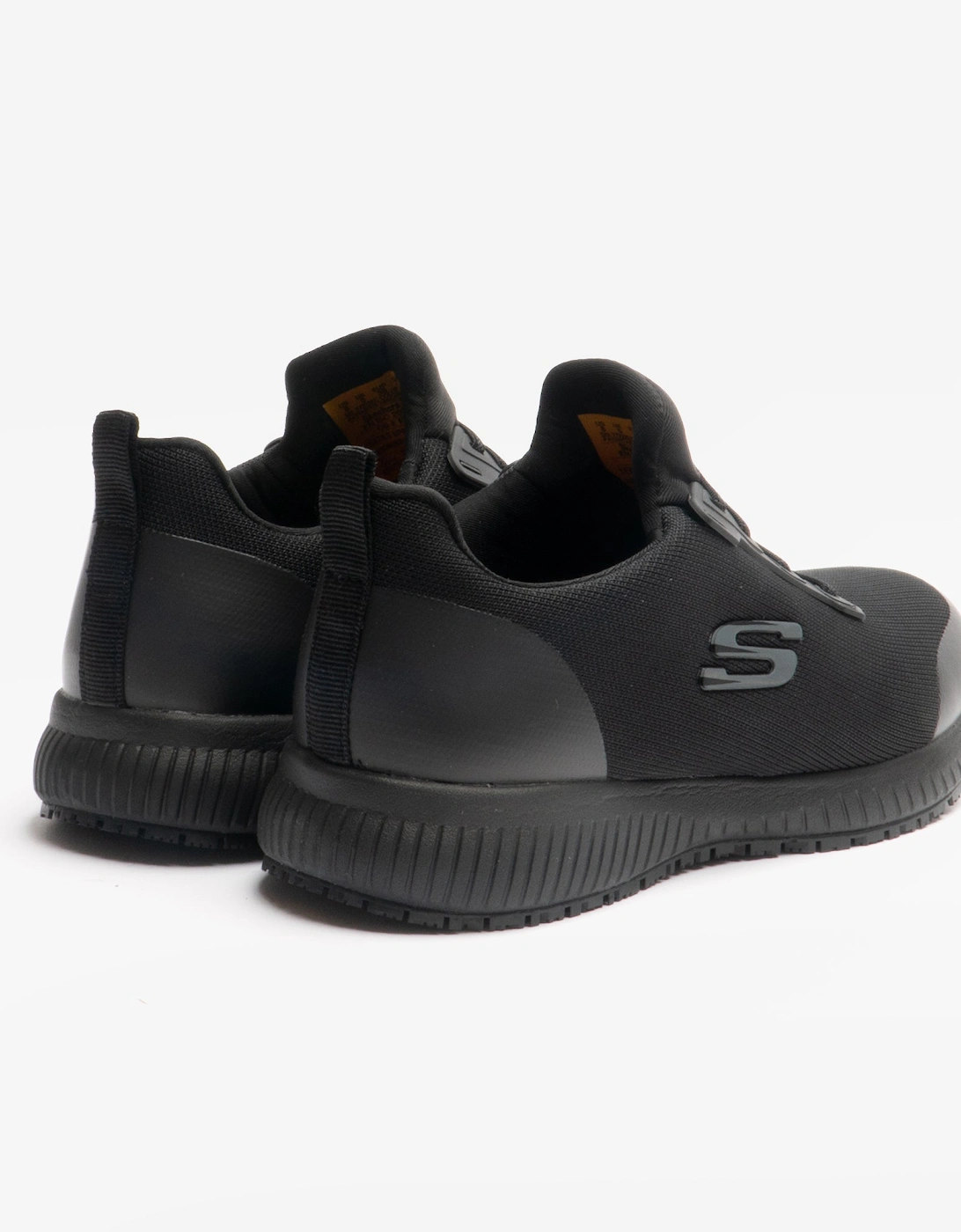 Skechers Work 77222EC Squad SR Womens Slip Resistant Work Trainers Black