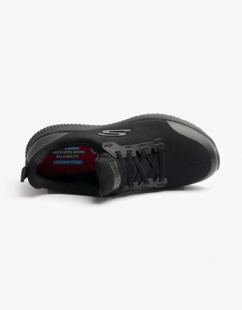 Skechers Work 77222EC Squad SR Womens Slip Resistant Work Trainers Black